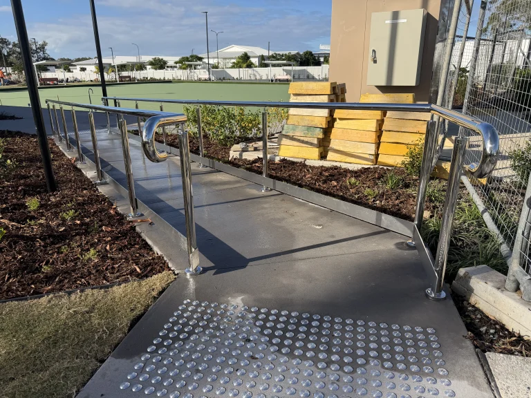 Stainless Steel Handrails installed beside a residential pathway in Queensland