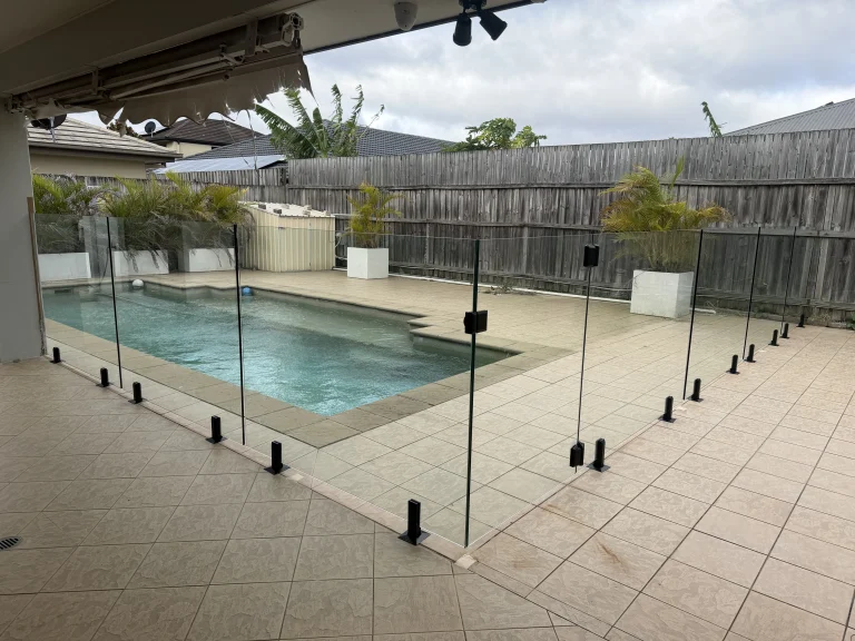 Frameless glass pool fencing in Brisbane