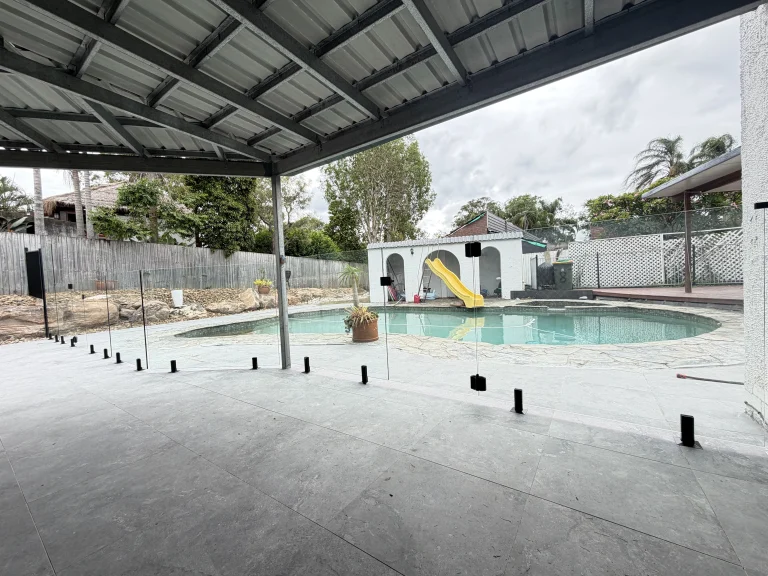 Frameless glass pool fencing in Brisbane